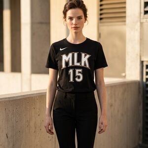 NWT NIKE NBA Atlanta Hawks City Edition Short Sleeve Tee Shirt Clint Capela - S